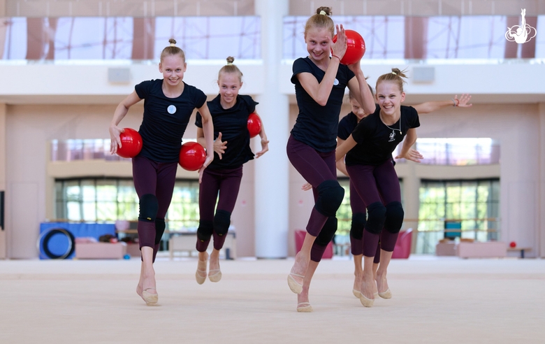 Academy group team during a training session
