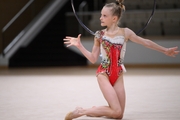 Sofia Smirnova during the hoop exercise at a control training session