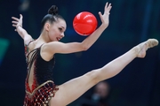 Mariia Borisova during the ball exercise