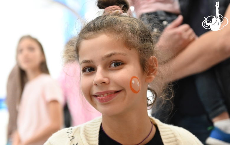 Academy student Karolina Tarasova in the face painting area