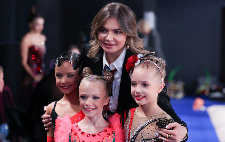August 22, 2025. Olympic champion Alina Kabaeva and young gymnasts at the international Cup of the Strongest Athletes of the Russian Federation and the Republic of Belarus tournament
