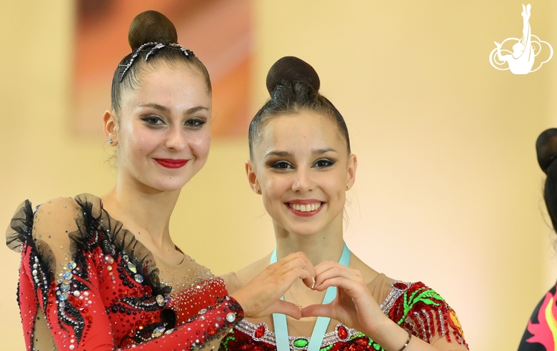 Silva Sargsyan and Mariia Borisova during the awards ceremony