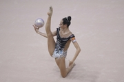 Anastasia Guzenkova (Russia) doing an exercise with a ball