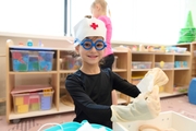 Young gymnast in the Academy classroom