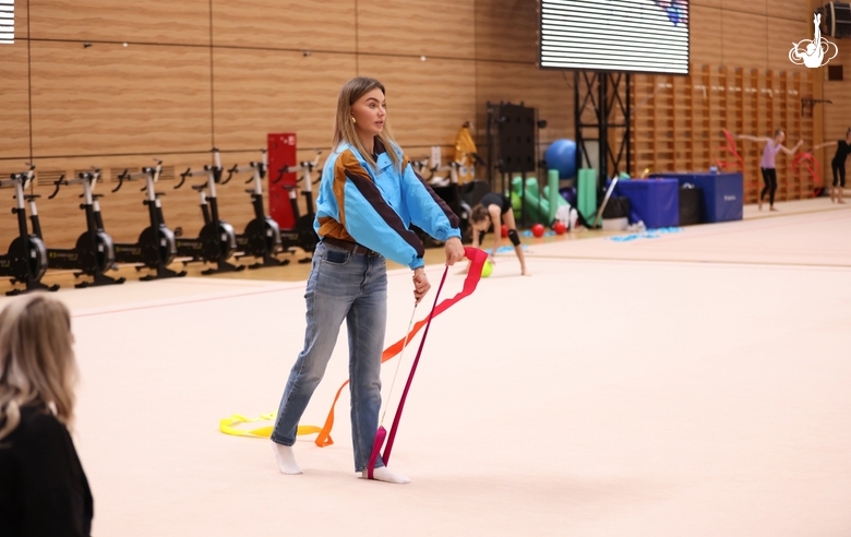 October 6, 2026. Olympic champion Alina Kabaeva during a training session in Novogorsk