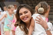 Olympic champion Alina Kabaeva with a young participant of the Academy selection process