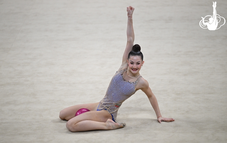 Andrea Nikolova during the ball exercise