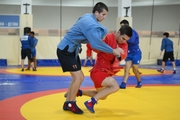 Participants of the training camp during training at the Martial Arts Academy