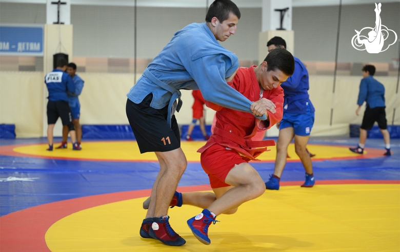 Participants of the training camp during training at the Martial Arts Academy