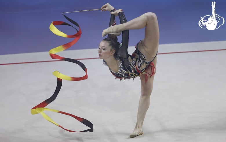 Martina Brambilla (Italy) during a ribbon exercise