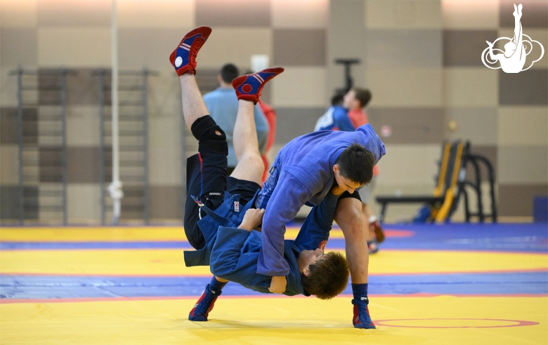 Participants of the training camp during training at the Martial Arts Academy