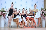 Gymnasts after the performance