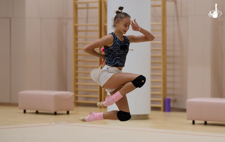 Yana Zaikina during a training session at the Academy