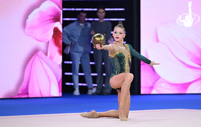 Varvara Toporova during a ball exercise