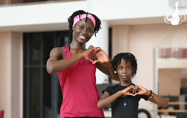 Gymnasts from Congo came to the Academy for a training camp