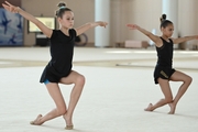 Gymnasts from Belgorod during training