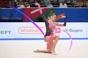 Darya Grokhotova during the ribbon exercise