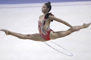 Gretel Mendoza (Cuba) during exercise with a hoop