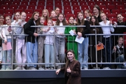 September 19, 2026. Olympic champion Alina Kabaeva with fans at the third stage of the Cup of the Strongest in St. Petersburg