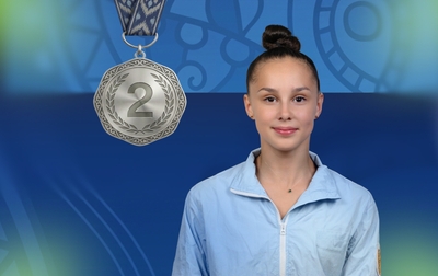 Mariia Borisova won silver in the hoop final at the World Cup in Tashkent