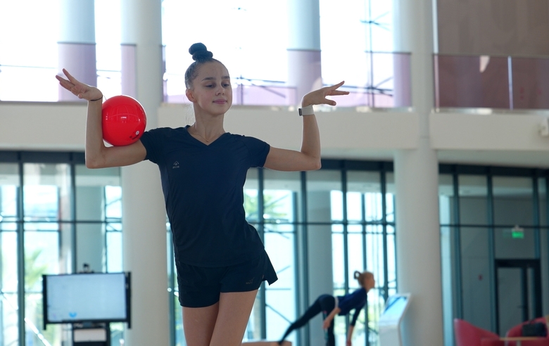 Gymnasts from the Sky Grace International Association are preparing to perform at the AEON Cup World Club Championships