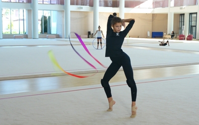 Laura Acosta proactively participates in preparations of our gymnasts for the CIS Games