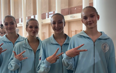 Group exercise gymnasts from Nizhny Novgorod have a special approach to receiving awards at the second stage of the Cup of the Strongest