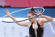 Ekaterina Sazonova during the hoop exercise