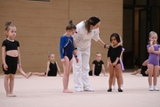 Young gymnasts during the selection