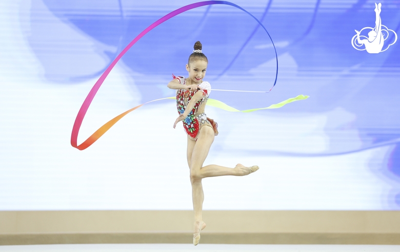 Veronika Malinina during the ribbon exercise