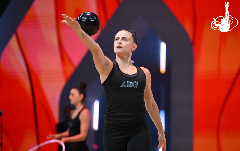 Martina Gil during floor testing