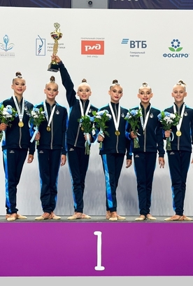 Academy group exercise team is the winner in the all-around at the Russian Junior Championship