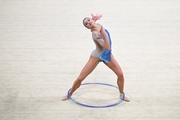 Vladislava Nikolaenko during the hoop exercise