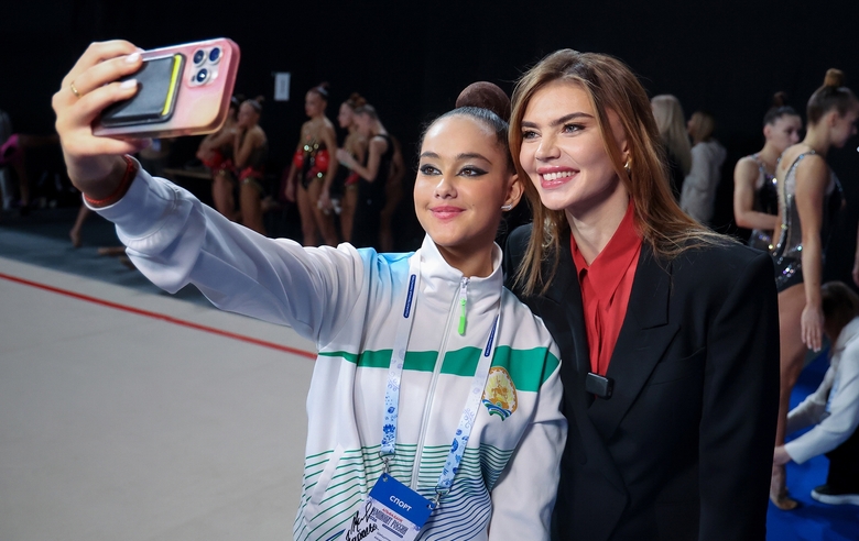 28 февраля 2026 года. Олимпийская чемпионка Алина Кабаева на чемпионате России в Москве