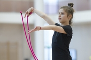 Karolina Tarasova during an exercise with a jump rope