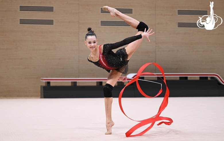 Ульяна Янус во время контрольной тренировки перед клубным чемпионатом мира AEON CUP