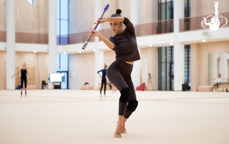 Arina Tkachuk during a training session at the Academy