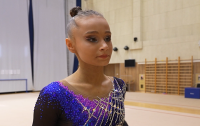"You love rhythmic gymnastics, don't you? So go out there and perform with spirit!"
