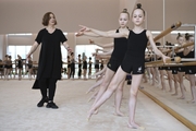 Yulia Kasenkova, senior teacher at the Vaganova Russian Ballet Academy conducts a master-class