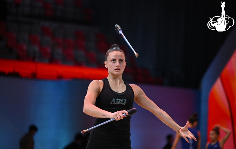 Martina Gil during floor testing