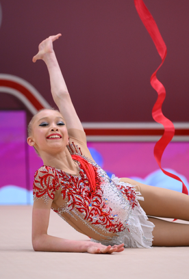 Елизавета Гераськина и Кира Яблочникова выиграли серебро в командном многоборье на AGF Trophy International Tournament