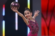 Radina Stoyanova during the ball exercise