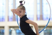 Ksenia Savinova during exercise with a hoop