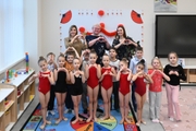 Preschoolers, young athletes from the Martial Arts Academy and their teachers during a class dedicated to the Chinese New Year