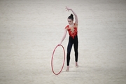 Ivanina Ivanska during the hoop exercise