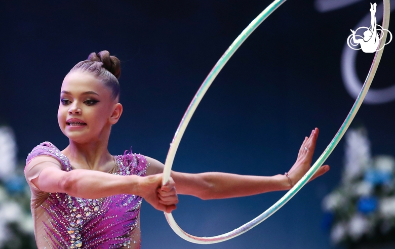 Varvara Toporova (Russia) during the hoop exercise