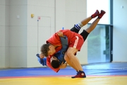 Participants of the training camp during training at the Martial Arts Academy