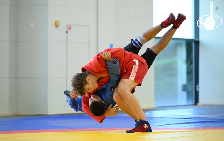 Participants of the training camp during training at the Martial Arts Academy