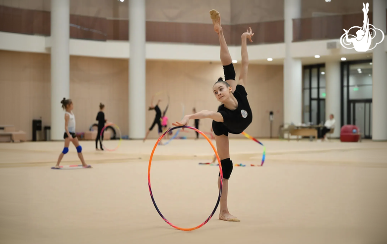 Яна Сакович во время тренировки