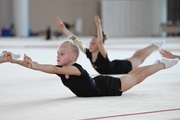 Gymnast from Belgorod  during class